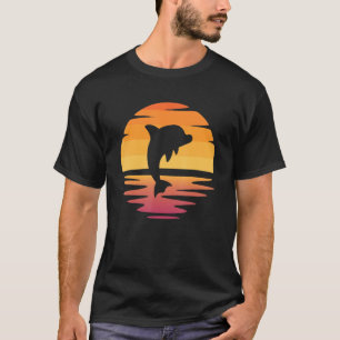 Camiseta Diseño gráfico de verano Dolphin Sunset