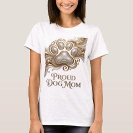 Camiseta Diseño gráfico de Vibrante Gold PROUD DOG MOM