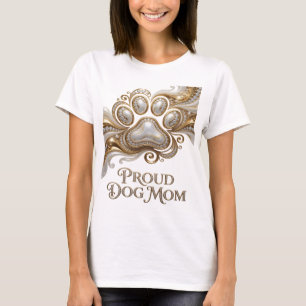 Camiseta Diseño gráfico de Vibrante Gold PROUD DOG MOM