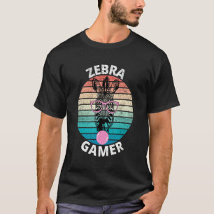 Camiseta Diseño Gráfico De Zebra Gamer Para Niños Jugadores