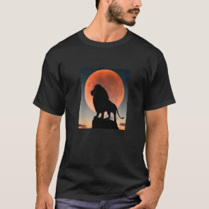 Camiseta Diseño gráfico del Ilustracion de león de selva si