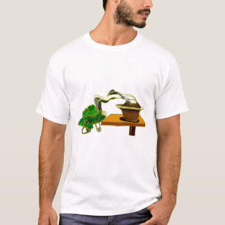 Camiseta Diseño gráfico del lado izquierdo de los bonsais