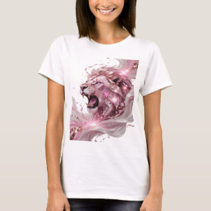 Camiseta Diseño gráfico del LION KING en plata limpia