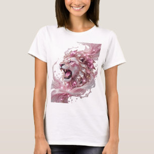 Camiseta Diseño gráfico del REY LEÓN plateado y elegante