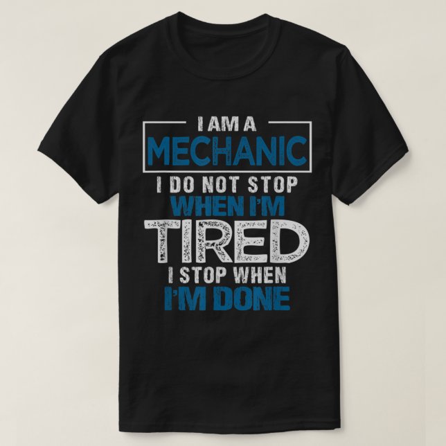 Camiseta Diseño gráfico divertido de humor mecánico (Diseño del anverso)