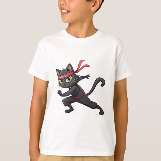 Camiseta Diseño gráfico divertido de Personalizado de gato  (Anverso)
