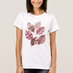 Camiseta Diseño gráfico Dynamic Silver HOJAS DORADAS