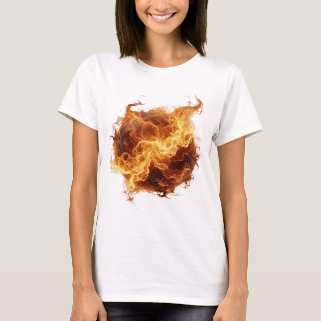 Camiseta Diseño gráfico Edgy Silver FIREBALL (Anverso)