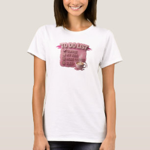 Camiseta Diseño gráfico elegante rosa CAFÉ PRIMERO LUEGO LO