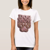 Diseño gráfico elegante rosa de DOG MOM