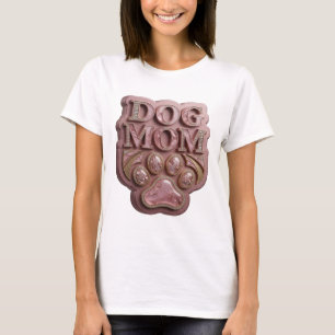Camiseta Diseño gráfico elegante rosa de DOG MOM
