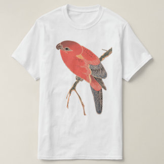 Camiseta Diseño Gráfico Estilo Japonés Vintage Pájaro Rojo