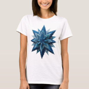 Camiseta Diseño gráfico ESTRELLA DE HIELO AZUL plateado nít