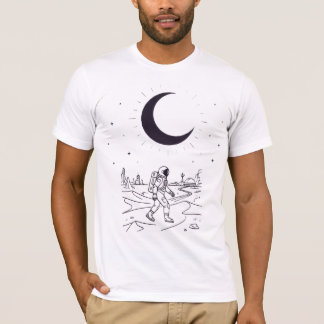 Camiseta Diseño Gráfico Explorador Lunar Astronauta Minimal
