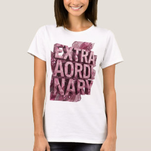 Camiseta Diseño Gráfico EXTRAORDINARIO Rosa de Moda