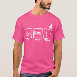Camiseta Diseño Gráfico Funny De Guay Comer Dormir Y Pole V