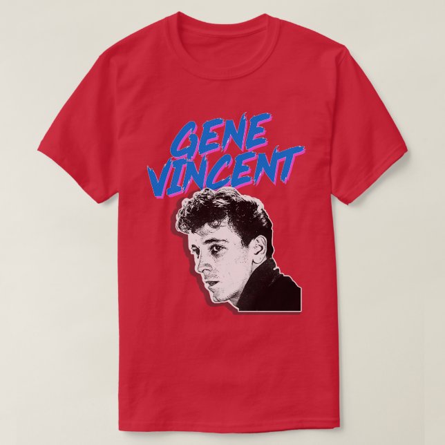 Camiseta Diseño gráfico Gene Vincent Retro (Diseño del anverso)