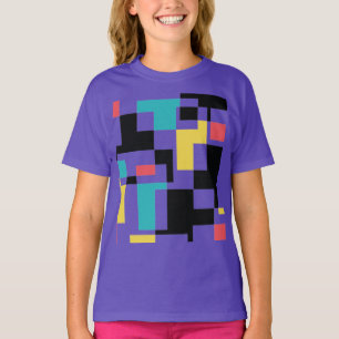 Camiseta Diseño gráfico geométrico moderno, divertido y col