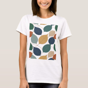 Camiseta Diseño gráfico HOJAS DE OTÑO Gris Moderno