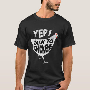 Camiseta Diseño Gráfico Hombres Mujeres Sí Hablo Con Pollos