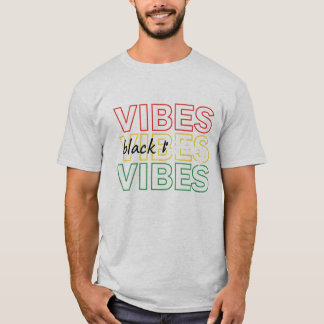 Camiseta Diseño gráfico inspirador Black Vibes