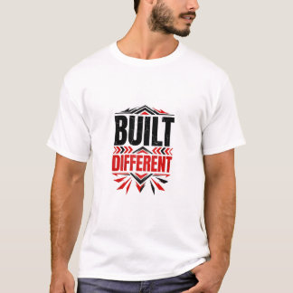 Camiseta Diseño Gráfico Inspirador Rojo Negro y Negrita