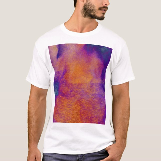 Camiseta Diseño gráfico moderno púrpura azul (Anverso)