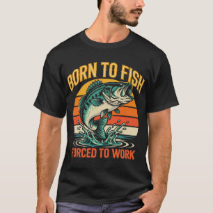 Camiseta Diseño Gráfico Nacido para Pescar