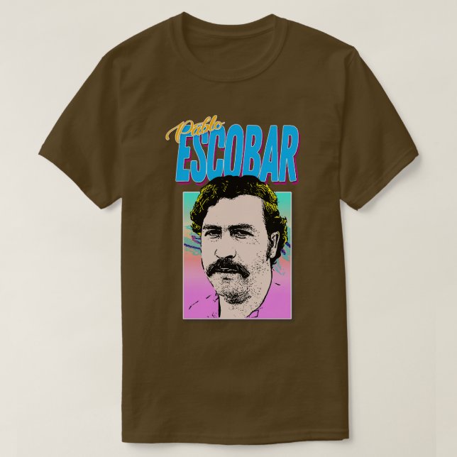Camiseta Diseño gráfico retro estilo Pablo Escobar 90 (Diseño del anverso)