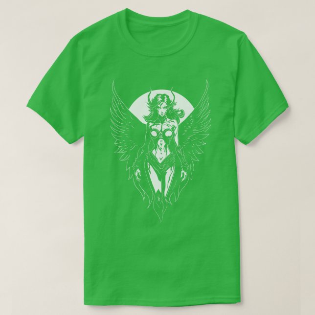 Camiseta Diseño gráfico Sexy Gothic Winged Demon Chica (Diseño del anverso)