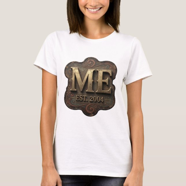 Camiseta Diseño gráfico Sharp Gold ME EST 2004 (Anverso)