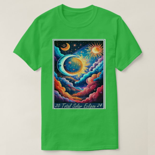 Camiseta Diseño gráfico Starry de Eclipse Total Solar 2024 (Diseño del anverso)