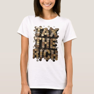 Camiseta Diseño gráfico Statement Plata IMPUESTO A LOS RICO