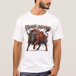 Camiseta Diseño Gráfico Toro Cargando Fuerza Desatada