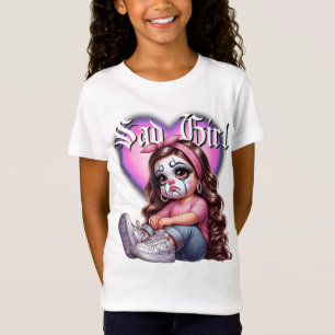 Camiseta diseño gráfico triste chica