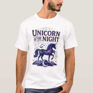 Camiseta Diseño Gráfico Unicornio de la Noche Zazzle Diseño