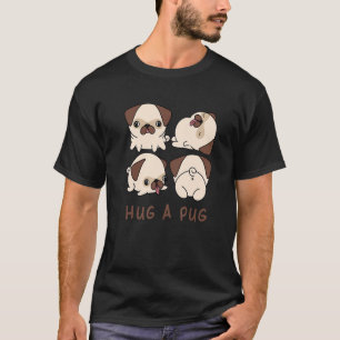 Camiseta Diseño gráfico viral de la tendencia de Hug A Pug