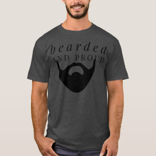 Camiseta Diseño gráfico y texto con barba y orgulloso