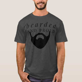 Camiseta Diseño gráfico y texto con barba y orgulloso