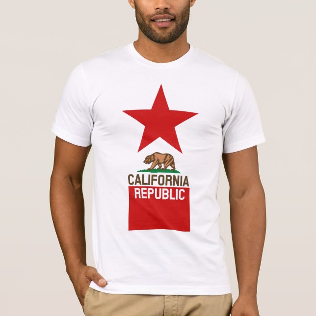 Camiseta Diseño grande de la estrella de la bandera del (Anverso)