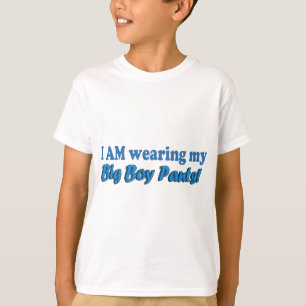 Camiseta Diseño grande del texto de los pantalones del