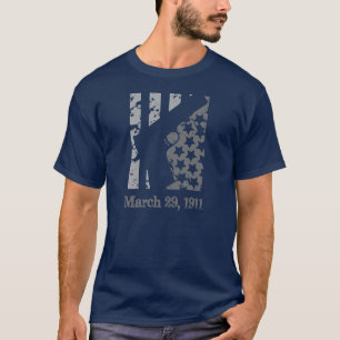 Camiseta Diseño gris de la bandera 1911 patrióticos