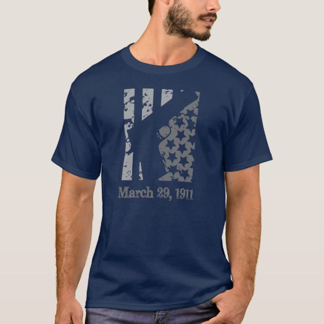 Camiseta Diseño gris de la bandera 1911 patrióticos (Anverso)