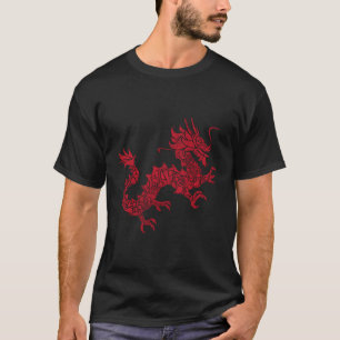 Camiseta Diseño Guay de dragon asiático chino