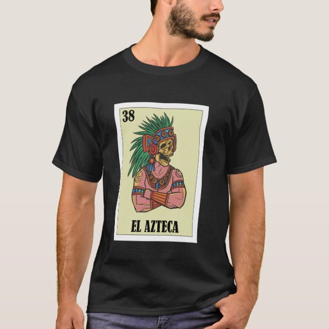 Camiseta Diseño guerrero azteca del Orgullo Mexicano - El A (Anverso)