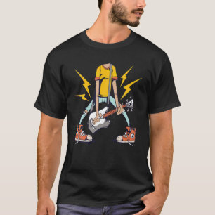 Camiseta Diseño Guitariano Sin Cabeza Para Guitarra, Bass, 