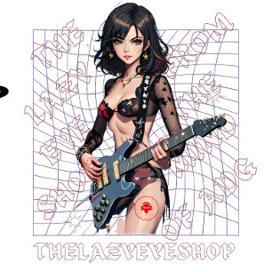 Camiseta Diseño guitarista femenino