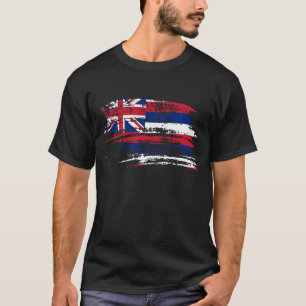 Camiseta Diseño hawaiano fresco de la bandera