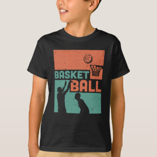 Camiseta Diseño Hermoso de Baloncesto Verde y Naranja