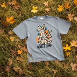 Camiseta Diseño hogareño de gatos felices